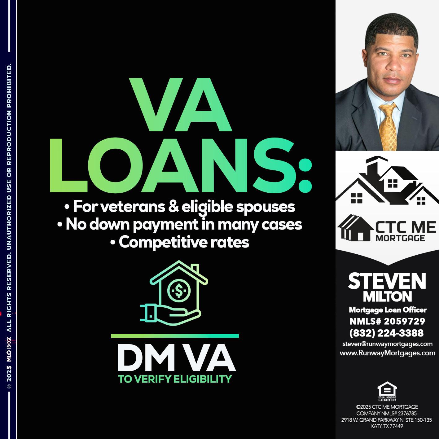 VA LOANS - Steven Milton -Mortgage Loan Officer