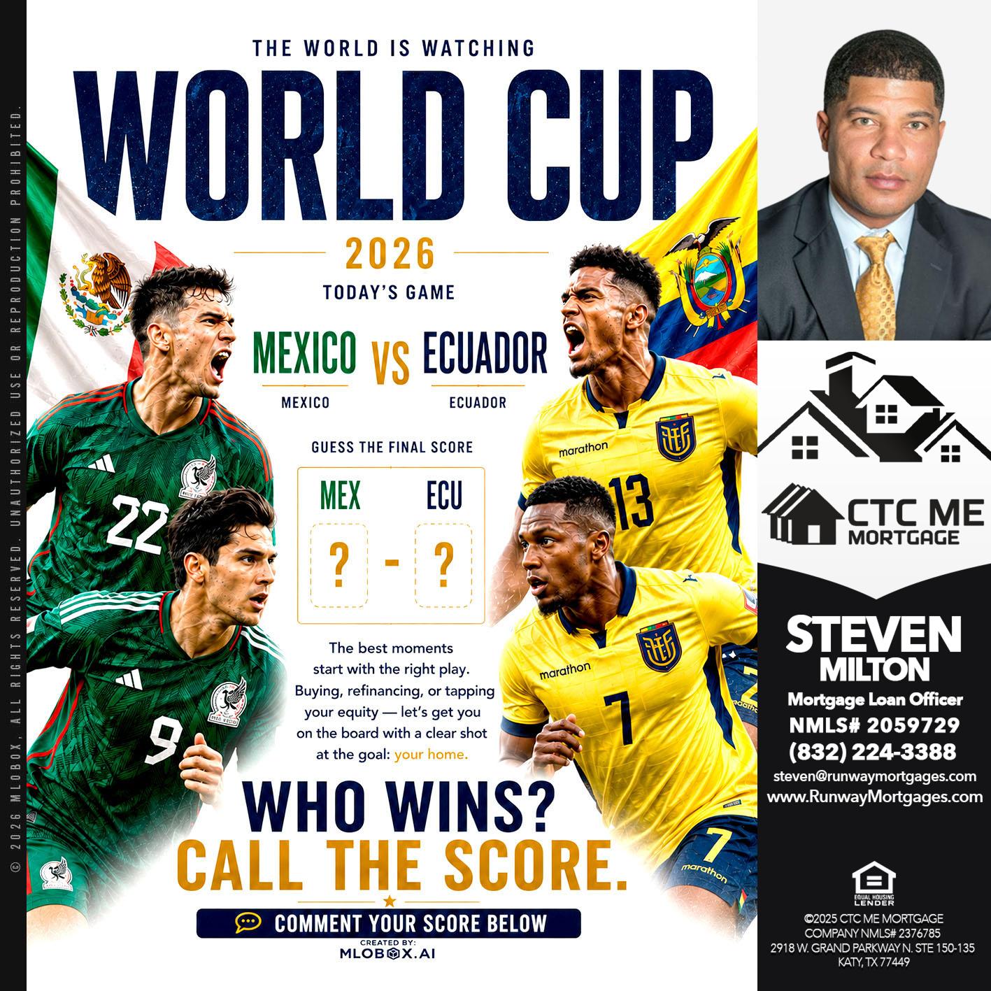 WORLD CUP - Steven Milton -Mortgage Loan Officer