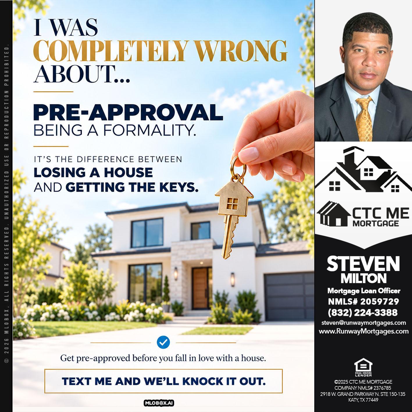 i was completelly - Steven Milton -Mortgage Loan Officer