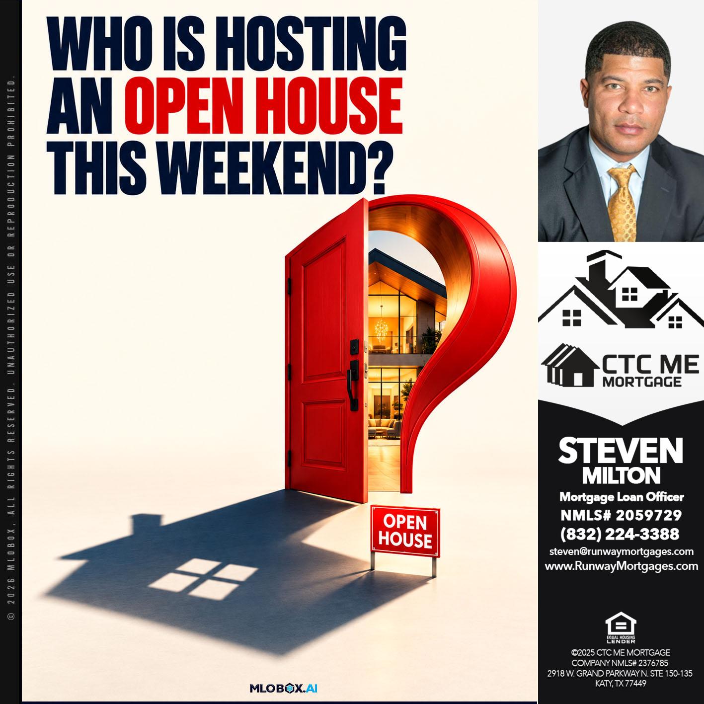 who is hosting - Steven Milton -Mortgage Loan Officer